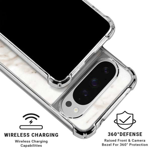Taupe Marble Google Pixel 10 Pro XL Clear Case